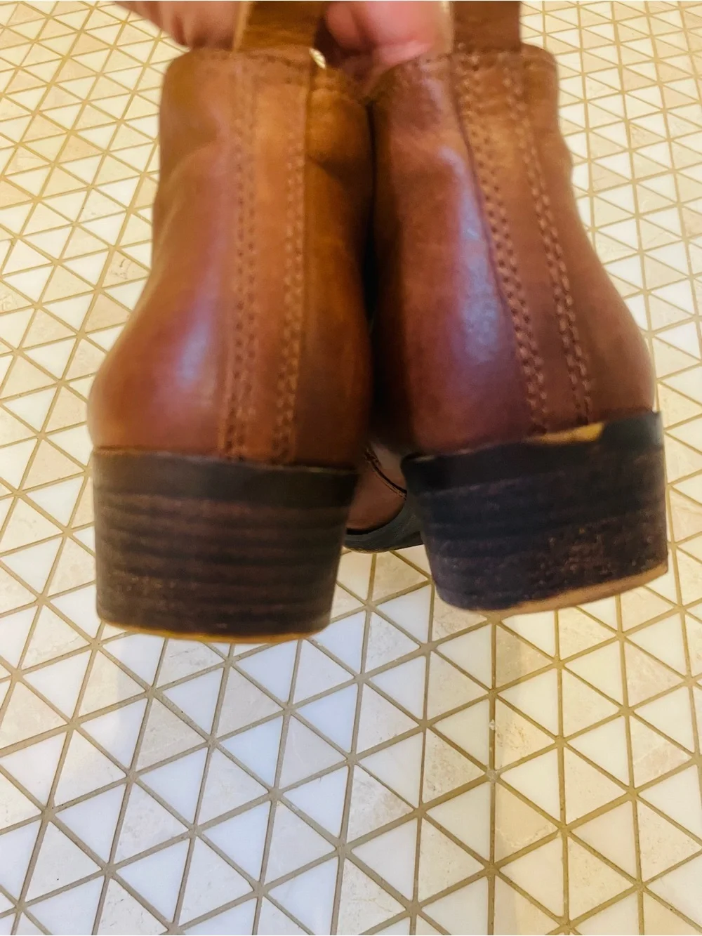 Lucky Brand Basel Bootie Ankle Boots Women’s Size 10 Brown Leather